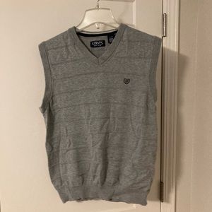 Gray Chaps Cotton Sweater Vest Medium M
